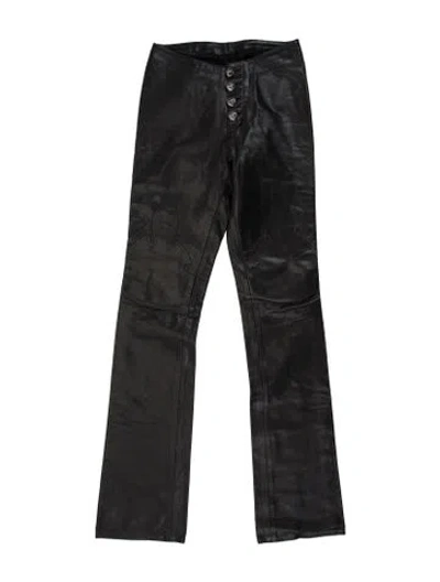 Pre-owned Chrome Hearts Le Fleur Straight Leg Pants In Black