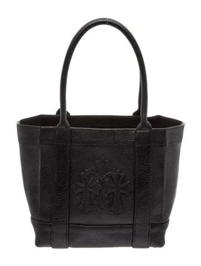 Pre-owned Chrome Hearts Leather Cemetery Cross In Black