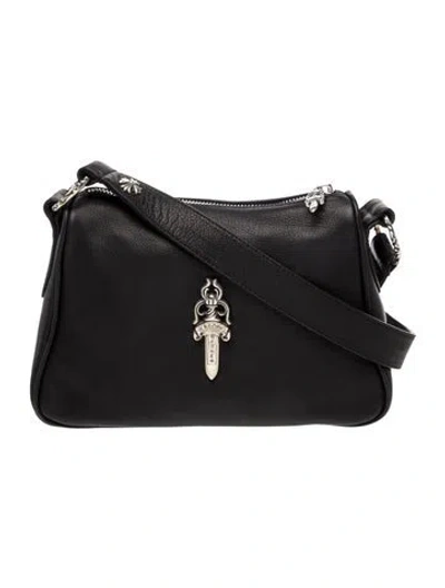 Pre-owned Chrome Hearts Leather Chicken Nugget Dagger In Black