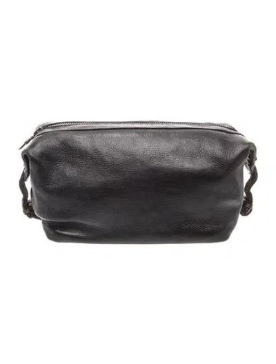 Pre-owned Chrome Hearts Leather Clutch In Black