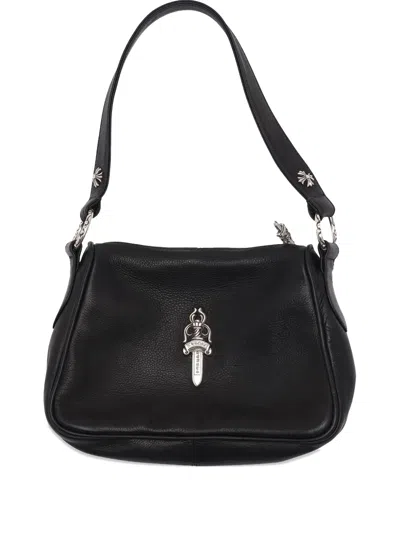 Chrome Hearts Leather Dagger Bag In Black