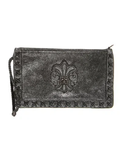 Pre-owned Chrome Hearts Leather Glitter In Black