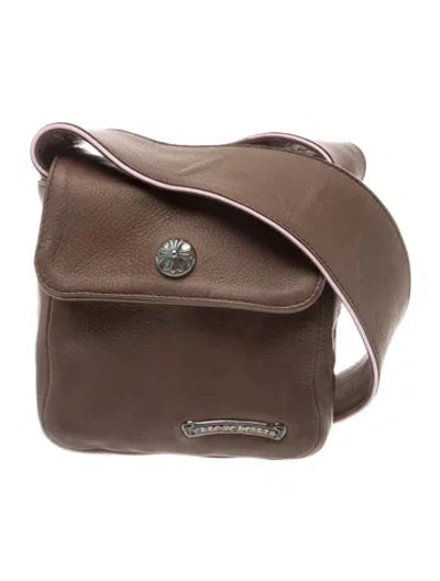 Pre-owned Chrome Hearts Leather Hot Pot In Brown