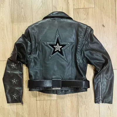 Pre-owned Chrome Hearts Leather Jacket In Black