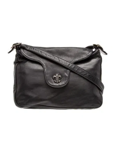 Pre-owned Chrome Hearts Leather Leather Fleur De Lis In Black