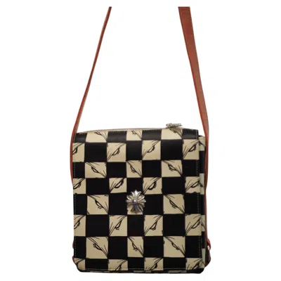 Pre-owned Chrome Hearts Leather Matty Boy One Of A Kind Bag In Black
