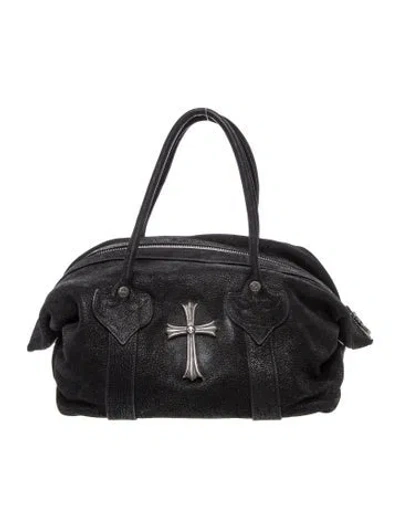 Pre-owned Chrome Hearts Leather Monica Bowler In Black