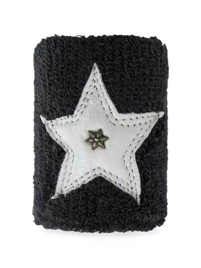 Chrome Hearts Lederarmband Mit Sternverzierung In Schwarz
