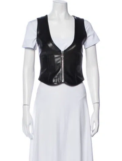 Pre-owned Chrome Hearts Leather Vest In White
