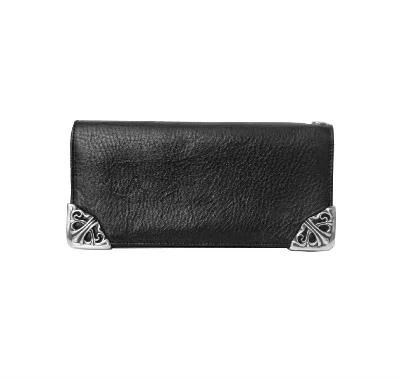 Pre-owned Chrome Hearts Leather Wallet In Black
