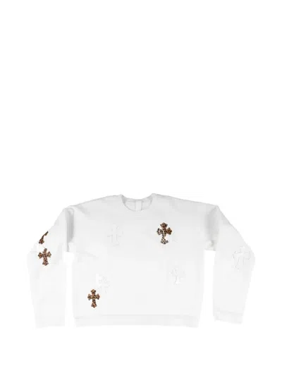Chrome Hearts Leopard-print Flooded Patch Sweater In Multi