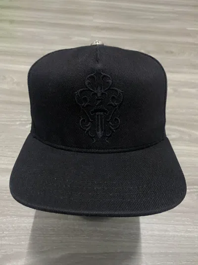 Pre-owned Chrome Hearts Like New! Vine Dagger  Snapback Cap Hat In Black