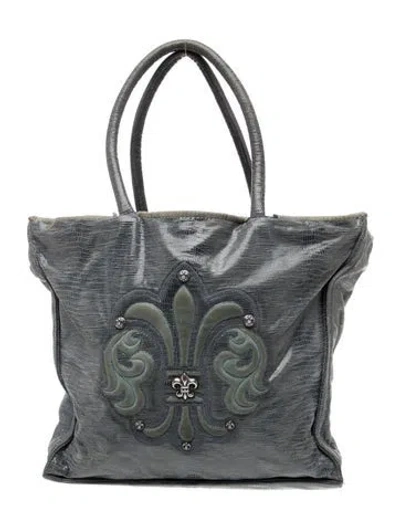 Pre-owned Chrome Hearts Lizard Tote In Blue
