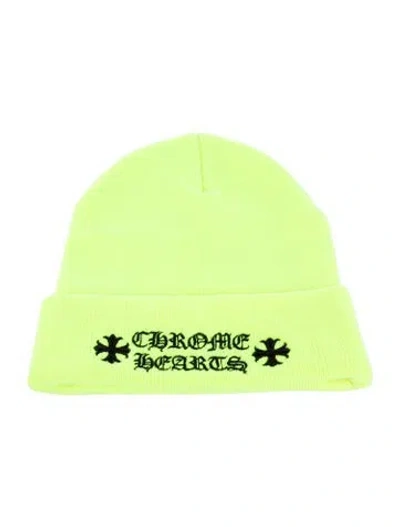 Pre-owned Chrome Hearts Logo Beanie In Yellow