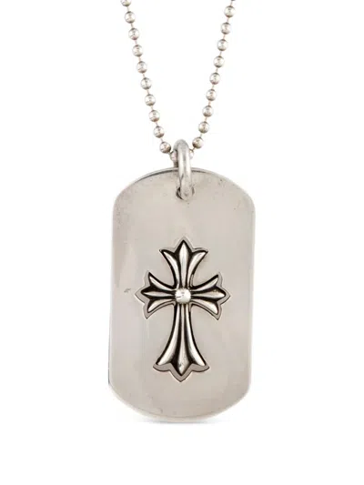 Chrome Hearts Logo-embellished Pendant Necklace In Silver