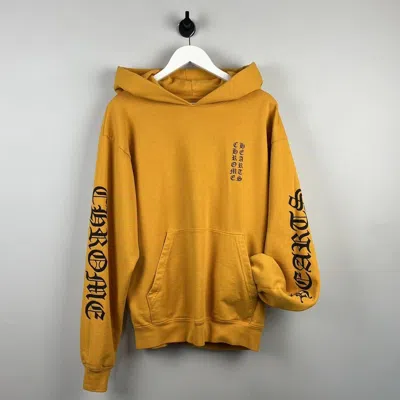 Pre-owned Chrome Hearts Logo Hoodie In Yellow