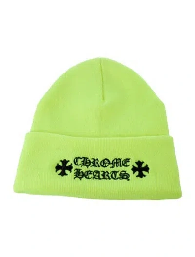Pre-owned Chrome Hearts Logo Knit Beanie In Yellow