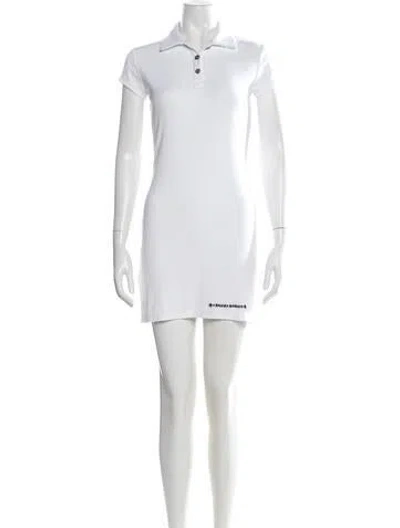 Pre-owned Chrome Hearts Logo Mini Dress In White