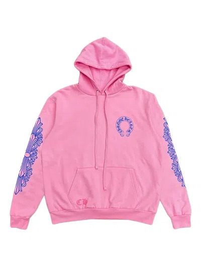 Chrome Hearts Logo-print Hoodie In Pink