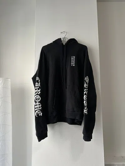 Pre-owned Chrome Hearts Logo Pullover Hoodie In Black
