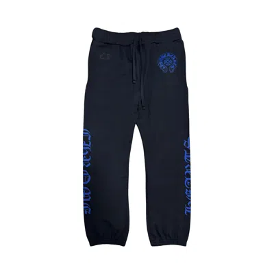 Pre-owned Chrome Hearts Logo Sweatpants 'black/blue' | Men's Size L
