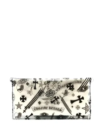 Chrome Hearts Logo All Over Pouch In White