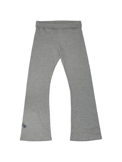 Chrome Hearts Logo-print Flared Trousers In Gray