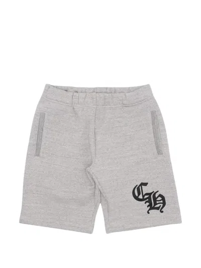 Chrome Hearts Logo-print Sweatshorts In Blue
