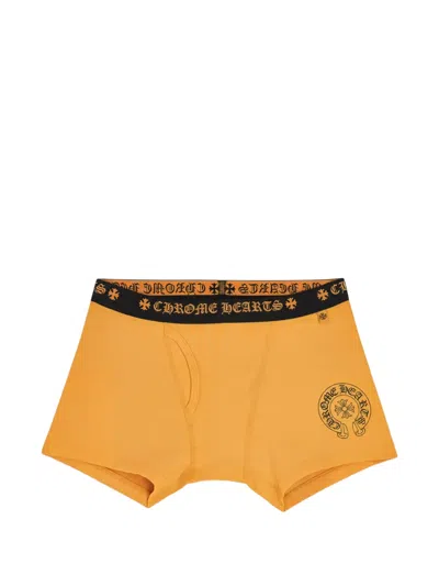 Chrome Hearts 로고 웨이스트밴드 복서 브리프 In Orange