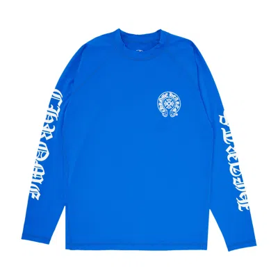 Pre-owned Chrome Hearts Long-sleeve Rash Guard 'blue' | Men's Size L