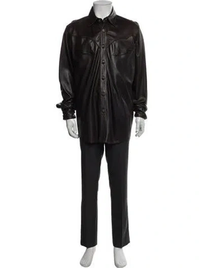 Pre-owned Chrome Hearts Long Sleeve Shirt In Brown