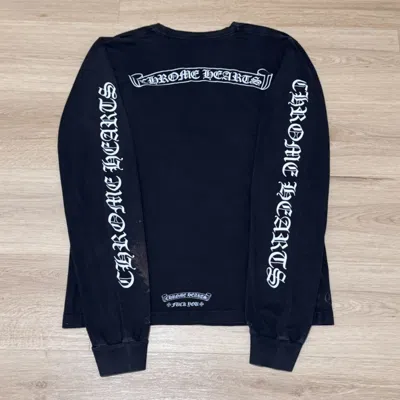 Pre-owned Chrome Hearts Long Sleeve Spell-out T Shirt In Black