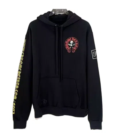 Chrome Hearts Long Sleeve Zip-up Sweatshirt In Black