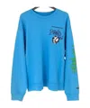 Chrome Hearts Long-sleeved Graffiti Sweatshirt In Blue