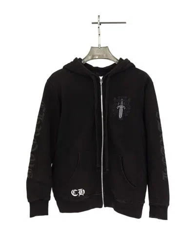 Chrome Hearts Long-sleeved Hooded Sweatshirt In Black