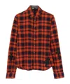 Chrome Hearts Long-sleeved Plaid Shirt In Red