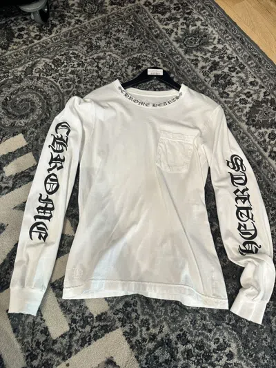 Pre-owned Chrome Hearts Longsleeve Ds Size S In White