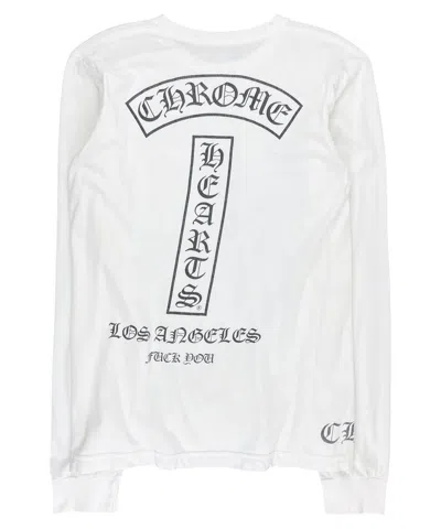Pre-owned Chrome Hearts Los Angeles Fuck You Tbar Longsleeve Tshirt In White