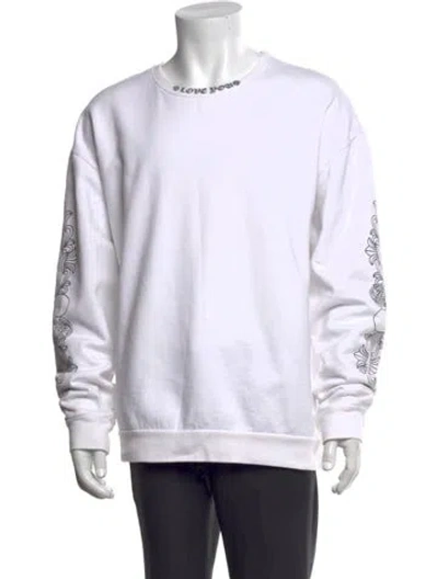 Pre-owned Chrome Hearts Love You Graphic Print Sweatshirt In White