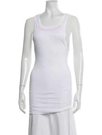 Pre-owned Chrome Hearts Love You Graphic Print Top In White