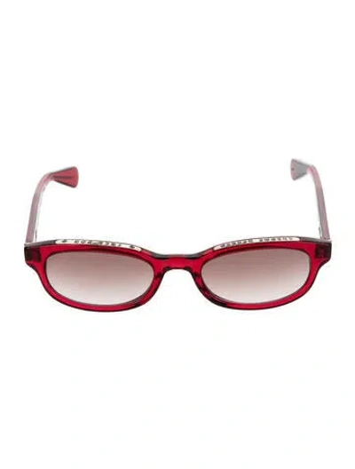 Pre-owned Chrome Hearts Lowrider Square Sunglasses In Red