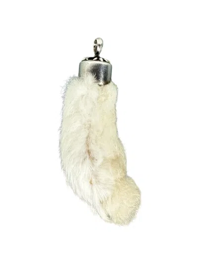 Pre-owned Chrome Hearts Lucky Rabbit Foot Pendant In Silver