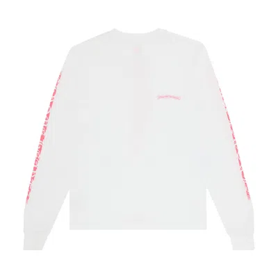 Pre-owned Chrome Hearts Made In Hollywood Long-sleeve Tee 'white/pink'