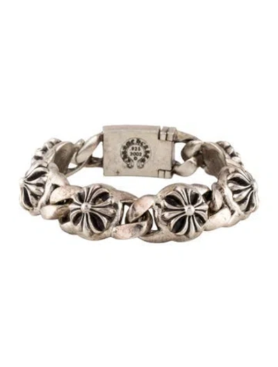 Pre-owned Chrome Hearts Maltese Cross Link Bracelet, 7.5" In Multicolor