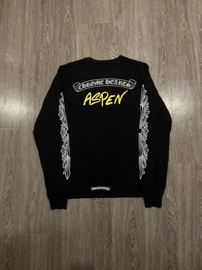 Pre-owned Chrome Hearts Matty Boy Aspen Long Sleeve Tee Size Medium In Black