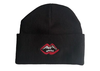 Pre-owned Chrome Hearts Matty Boy Chomper Beanie In Black