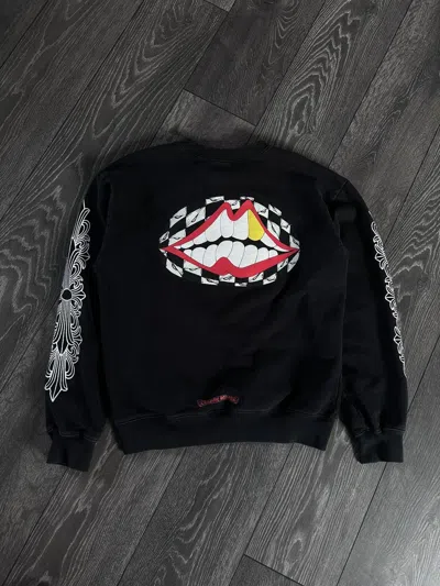 Pre-owned Chrome Hearts Matty Boy Chomper Sweatshirt Crewneck Black