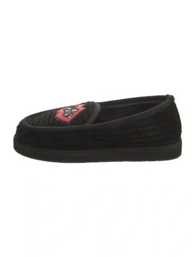 Pre-owned Chrome Hearts Matty Boy 'chomper' Velvet Loafers In Black