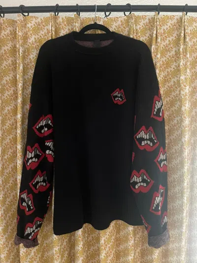 Pre-owned Chrome Hearts Matty Boy Chompers Cashmere Sweater In Black