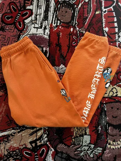 Pre-owned Chrome Hearts Matty Boy  - Build And Link Orange Sweatpants